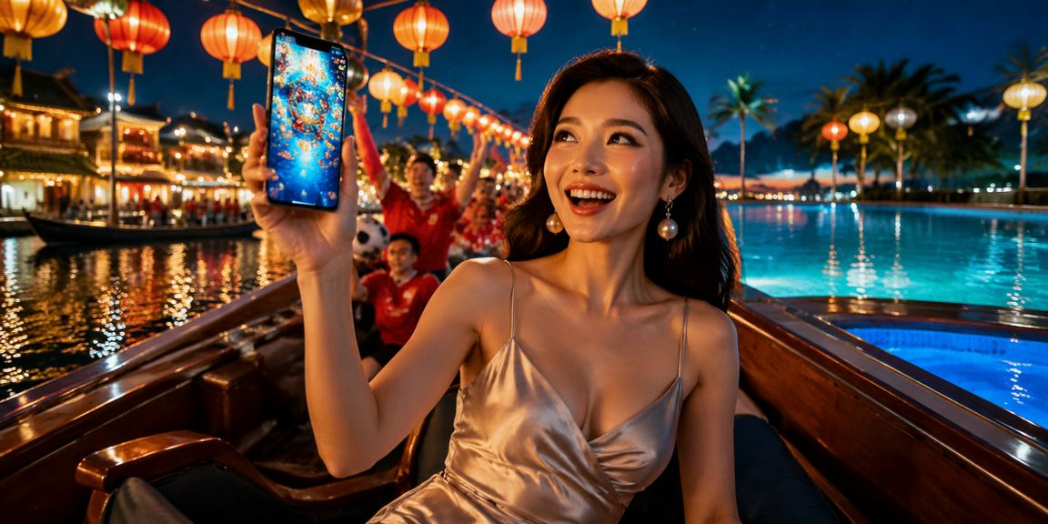 Người dùng chơi Bắn Cá trên điện thoại di động tại phố cổ Hội An với oppen88