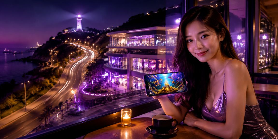 Người dùng tại Vũng Tàu thư giãn tại quán cà phê và truy cập nền tảng casino mobile